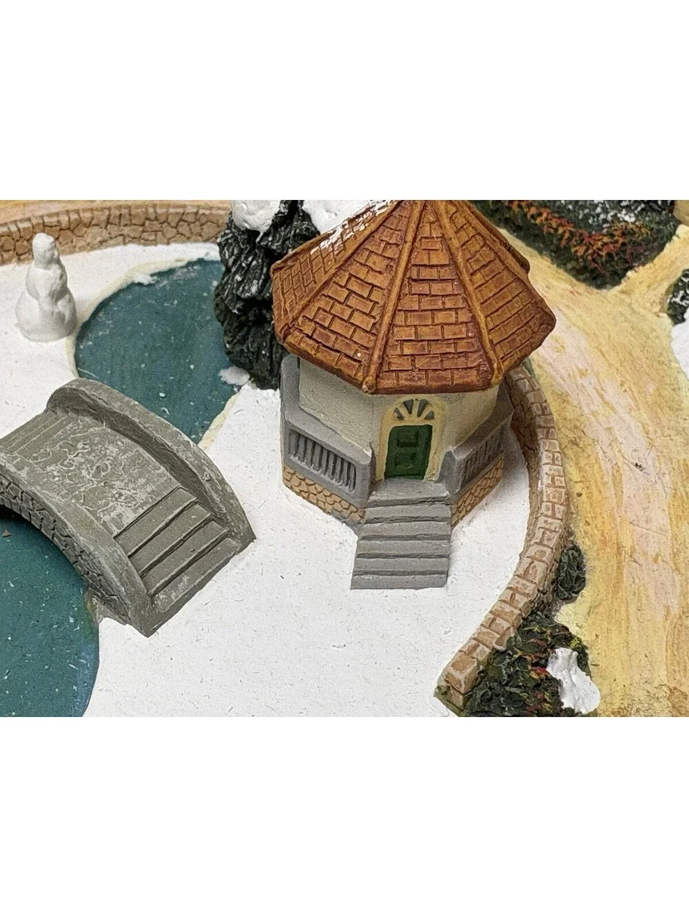 Vintage Simson Giftware Christmas Village Lighted Display Removable Houses